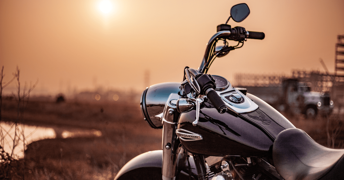 Motorcycle by the sunset