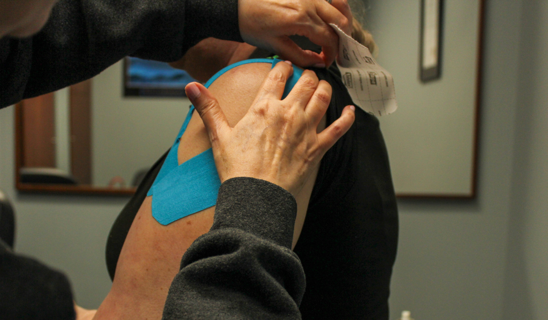 Physiotherapy Taping on Shoulders
