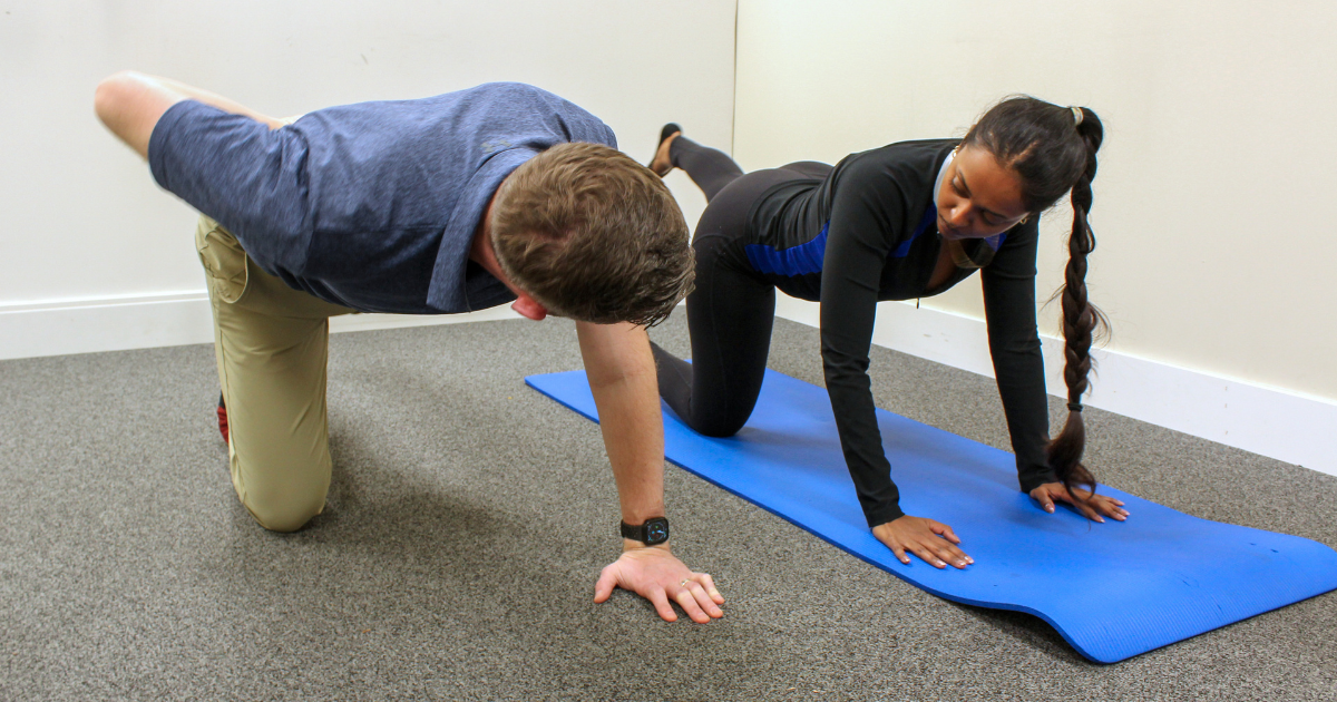 Physiotherapy on the mat