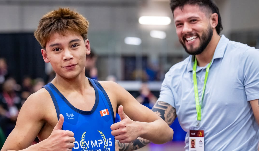 Jude winning gold at the Team Canada Qualifiers